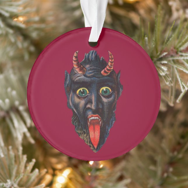 Krampus Round Christmas Ornament (Baum)