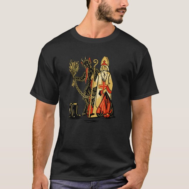 Krampus Saint Nicholas Weihnachtsdemon Merry Kramp T-Shirt (Vorderseite)