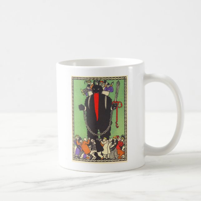 Krampus sammelt die schlechten Menschen Kaffeetasse (Rechts)