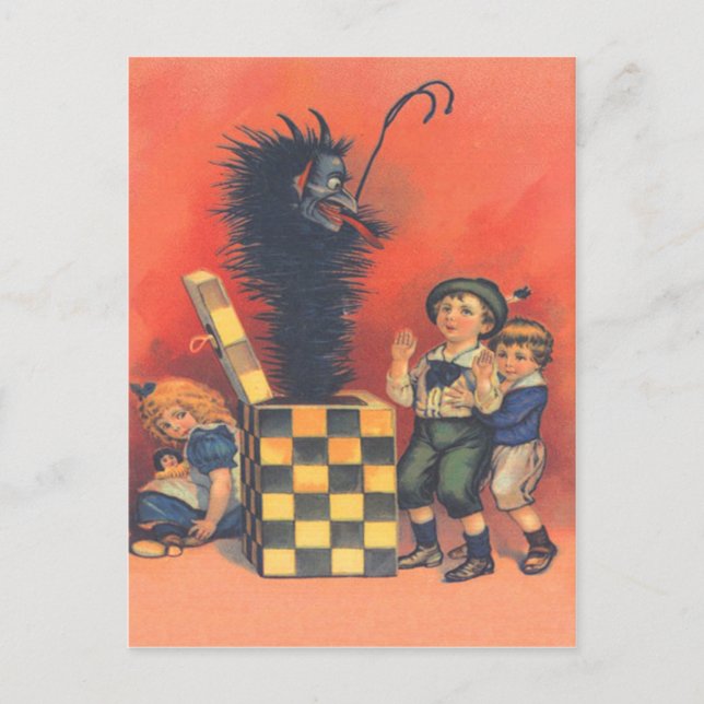 Krampus Schachtelmännchen Postkarte (Vorderseite)