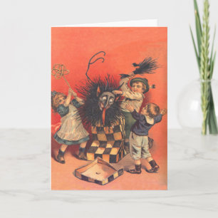 Krampus Schachtelüberraschung Feiertagskarte