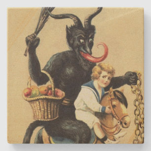Krampus Schaukelpferd Dämon Feiertag Weihnachten X Steinuntersetzer