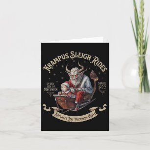 Krampus Sleigh Rides Karte