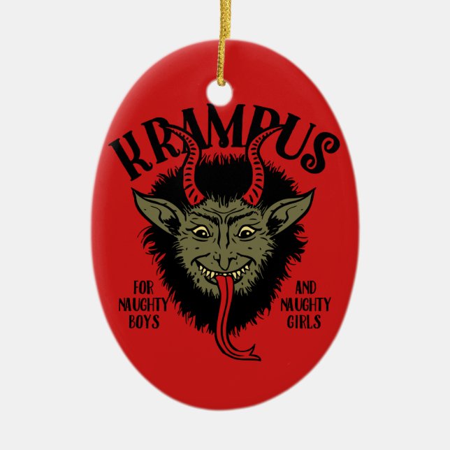 Krampus stellen freches gegenüber keramikornament (Vorne)