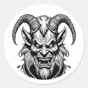 Krampus Sticker Rote Augen