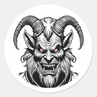 Krampus Sticker Rote Augen