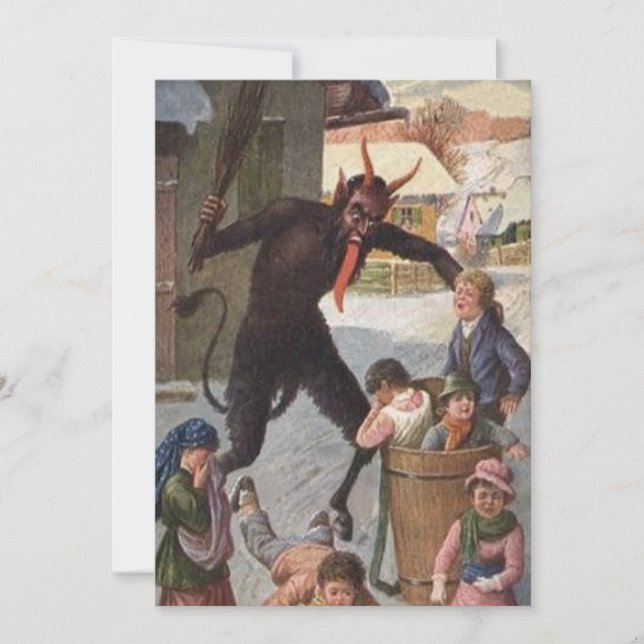 Krampus Strafe für Kinder im Winter (Vorderseite)