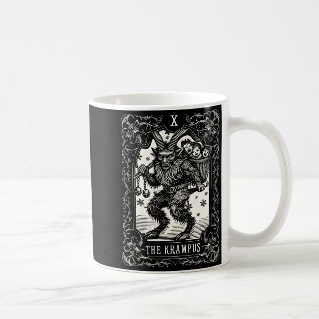 Krampus Tarot Card Design Christmas Season Evil Pa Kaffeetasse (Rechts)