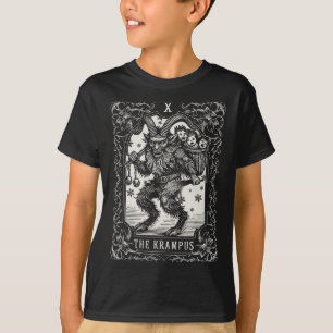 Krampus Tarot Card Design Weihnachtssaison Böse Pa T-Shirt