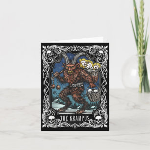 Krampus Tarot-Kartendesign Weihnachtszeit Böse Pa Karte