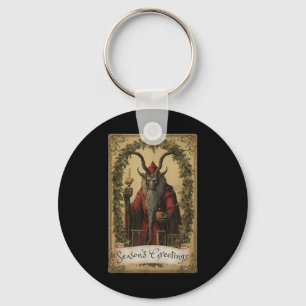Krampus Tarot-Kartendesign Weihnachtszeit Böse Pa Schlüsselanhänger