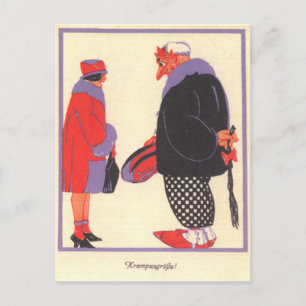 Krampus & Termin Postkarte