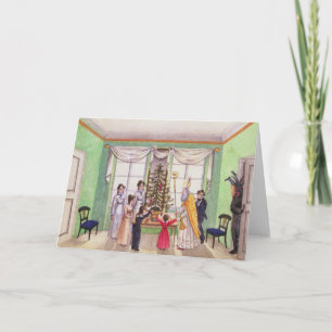 Krampus und Sankt Nikolaus von der Zeitschrift von Feiertagskarte