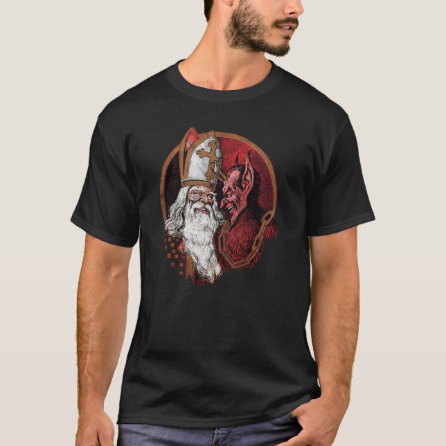 Krampus und Santa T-Shirt (Vorderseite)