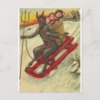 Krampus und sein Trident Postkarte