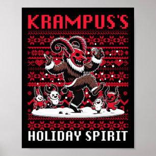 Krampus Urlaubsgeist Design Weihnachtszeit Böse Poster