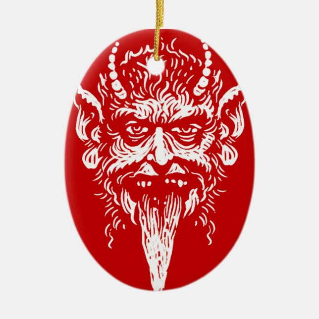 Krampus Verzierung Keramikornament (Vorne)