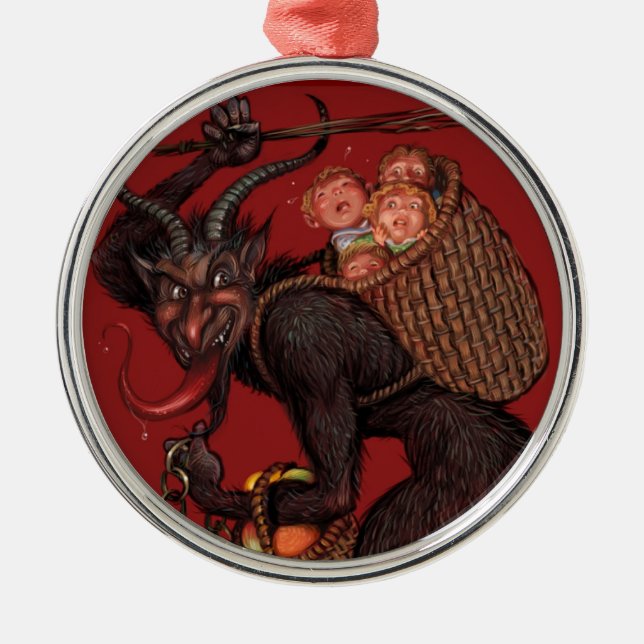 Krampus Verzierung Ornament Aus Metall (Vorne)