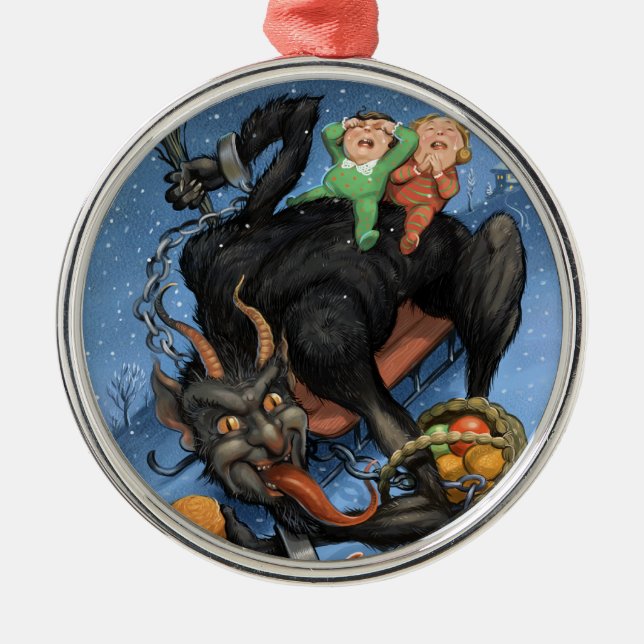 Krampus Verzierung Ornament Aus Metall (Vorne)