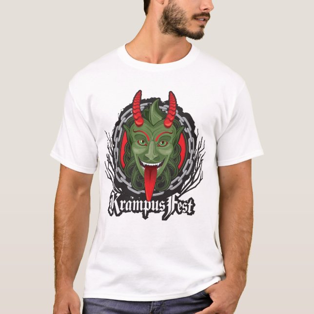 Krampus Vorlage (helle T-Shirts) T-Shirt (Vorderseite)