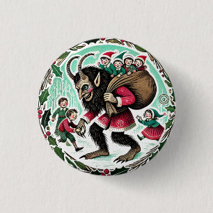 Krampus Weihnachten Button