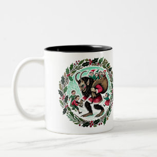 Krampus Weihnachten Zweifarbige Tasse