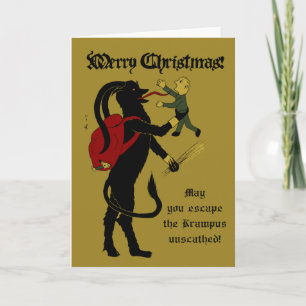 Krampus/WeihnachtsHorrorkarte Feiertagskarte