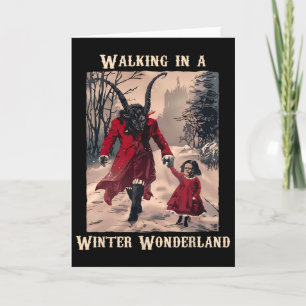 Krampus Winter Wonderland Gotisches Weihnachtsdesi Karte