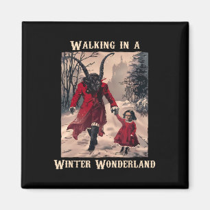Krampus Winter Wonderland Gotisches Weihnachtsdesi Magnet