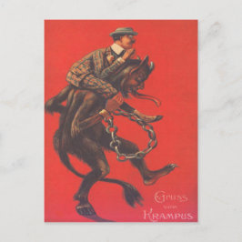 Krampusabduktion Erwachsene Postkarte
