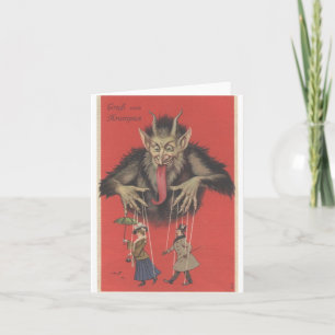 Krampuskarte Feiertagskarte