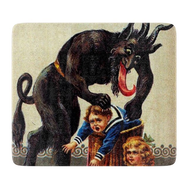 Krampuskids in der Weihnachtsfeiertagskammer Schneidebrett (Vorderseite)