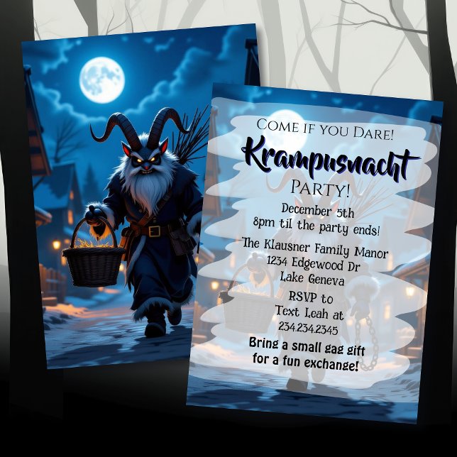 Krampusnacht Party | Come if you Dare Einladung (Von Creator hochgeladen)