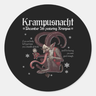 Krampusnacht Weihnachtsmonster Krampus Lover Festi Runder Aufkleber