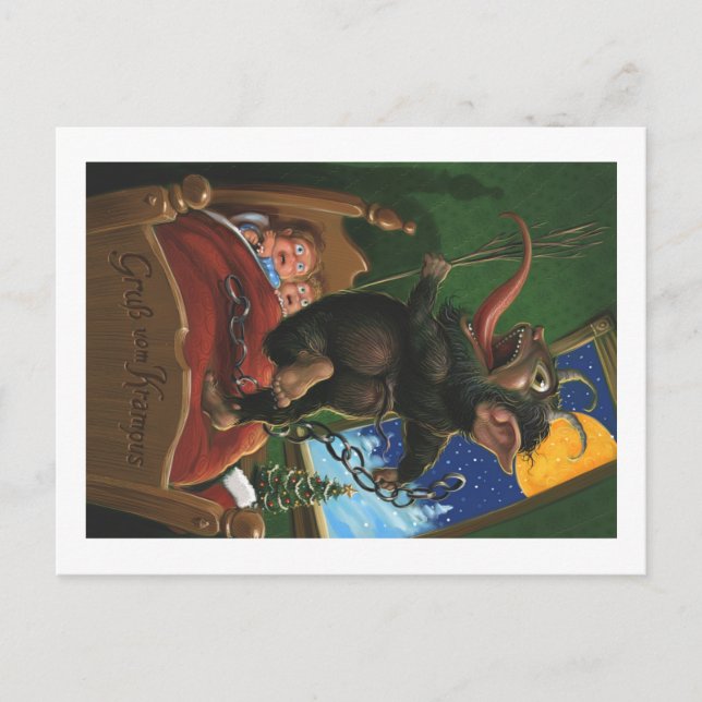 Krampuspostkarte Postkarte (Vorderseite)