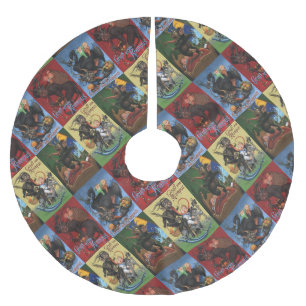 Krampusrock Polyester Weihnachtsbaumdecke