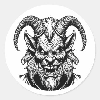 Krampussticker Runder Aufkleber