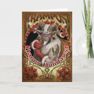 Krampy Holidays! Grußkarte Feiertagskarte