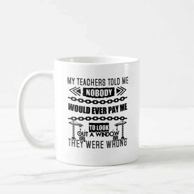 Kran-Betreiber-Job-Tasse Kaffeetasse (Links)