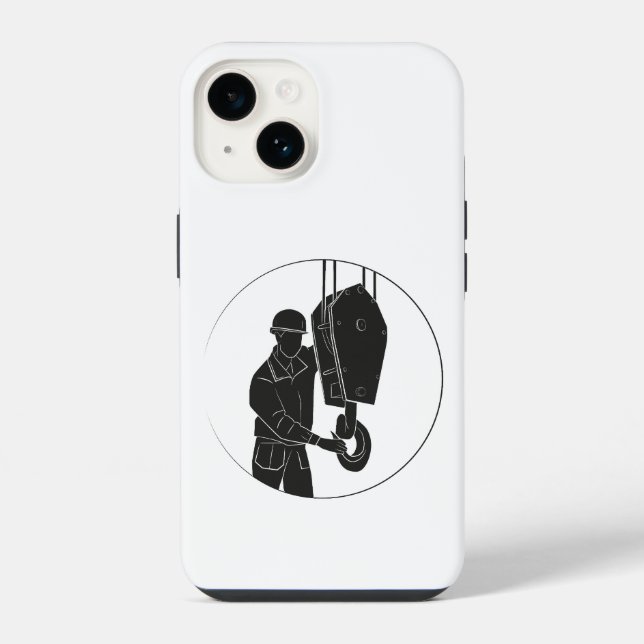 Kran-Design Handy Hülle iPhone Hülle (Rückseite)