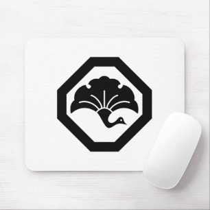 Kran-förmiges Ginkgo-Blatt auf Tablett Mousepad