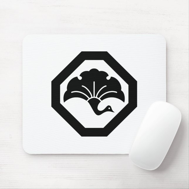 Kran-förmiges Ginkgo-Blatt auf Tablett Mousepad (Mit Mouse)