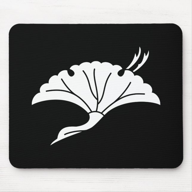 Kran-förmiges Ginkgoblatt Mousepad (Vorne)