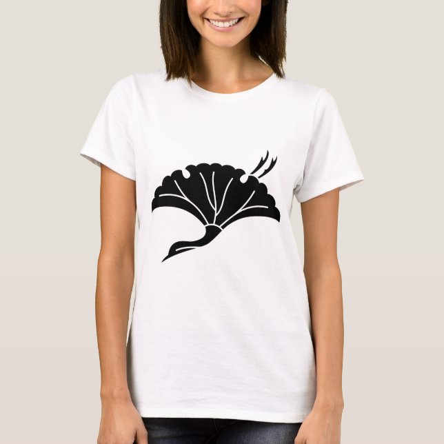 Kran-förmiges Ginkgoblatt T-Shirt (Vorderseite)