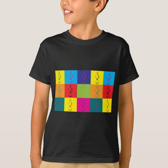 Kran-Pop-Kunst T-Shirt (Vorderseite)