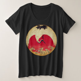 Kran und Wellen-Sweatshirt Große Größe T-Shirt