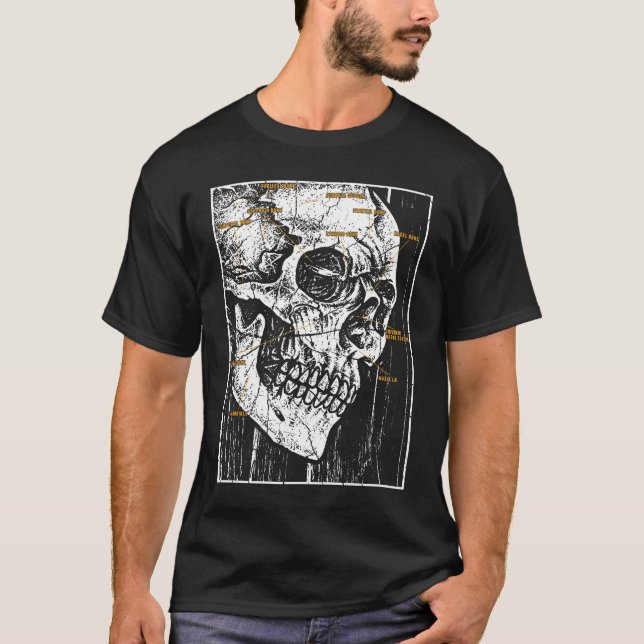 Krananatomie Radiologie Biologe T-Shirt (Vorderseite)