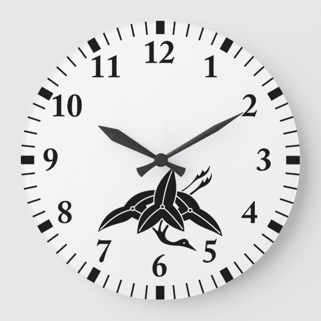 Kranarrokade Große Wanduhr (Vorderseite)
