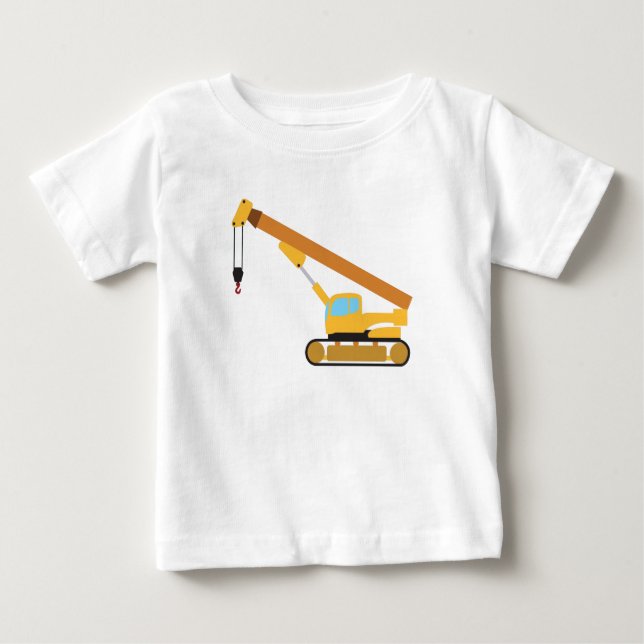 Kranbau Baby T-shirt (Vorderseite)