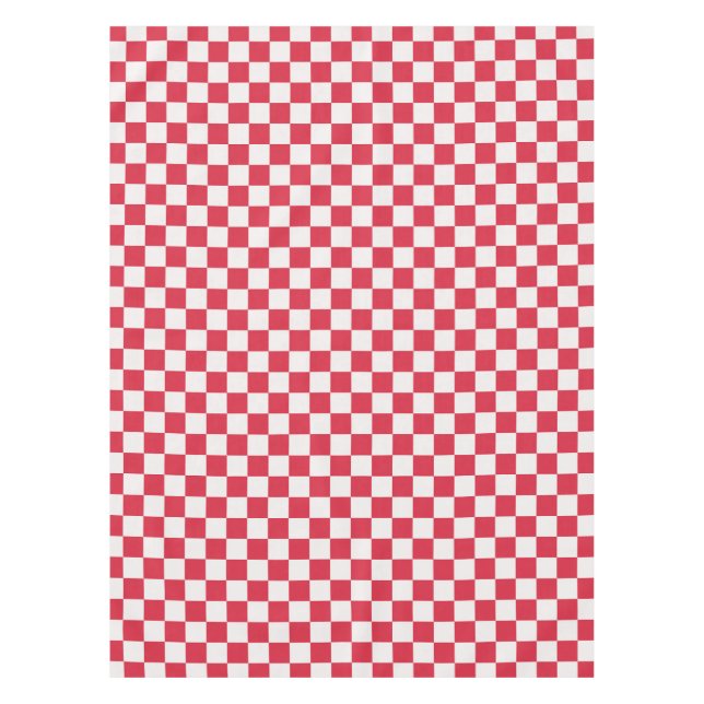 Kranbeeren-Schaum-Karischeckmuster Tischdecke (Vorderseite)